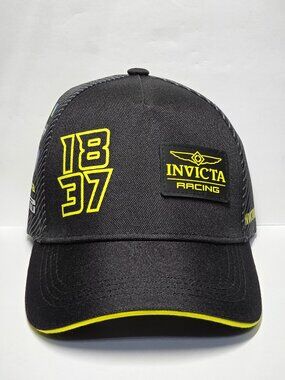 Invicta Racing Baseball Men's Hat - Black, Yellow (IG0340-BLK)